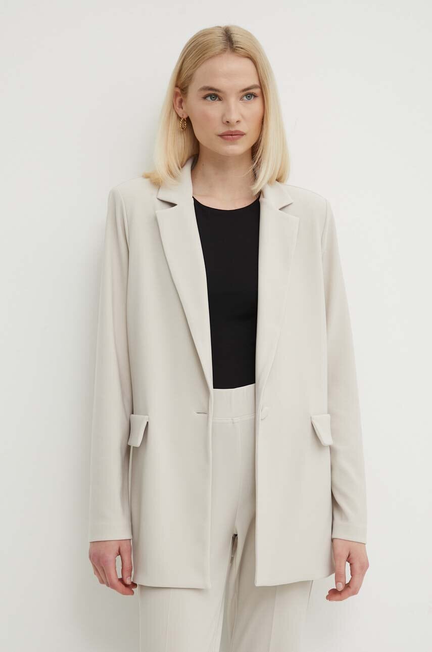 Joseph Ribkoff sacou culoarea bej, un singur rand de nasturi, neted, 231064 Joseph Ribkoff sacou culoarea bej, un singur rand de nasturi, neted, 231064