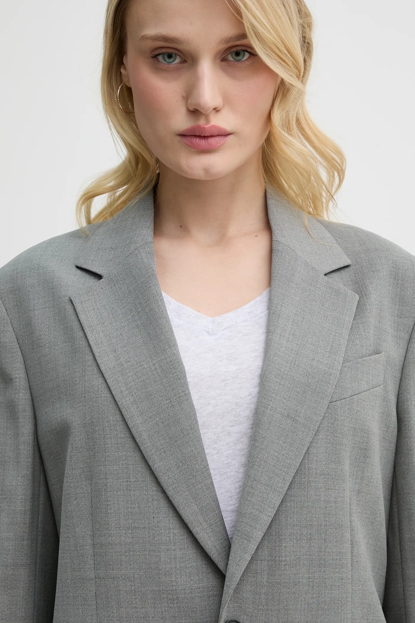Μάλλινο σακάκι Filippa K χρώμα: γκρι, 29585 φωτογραφία