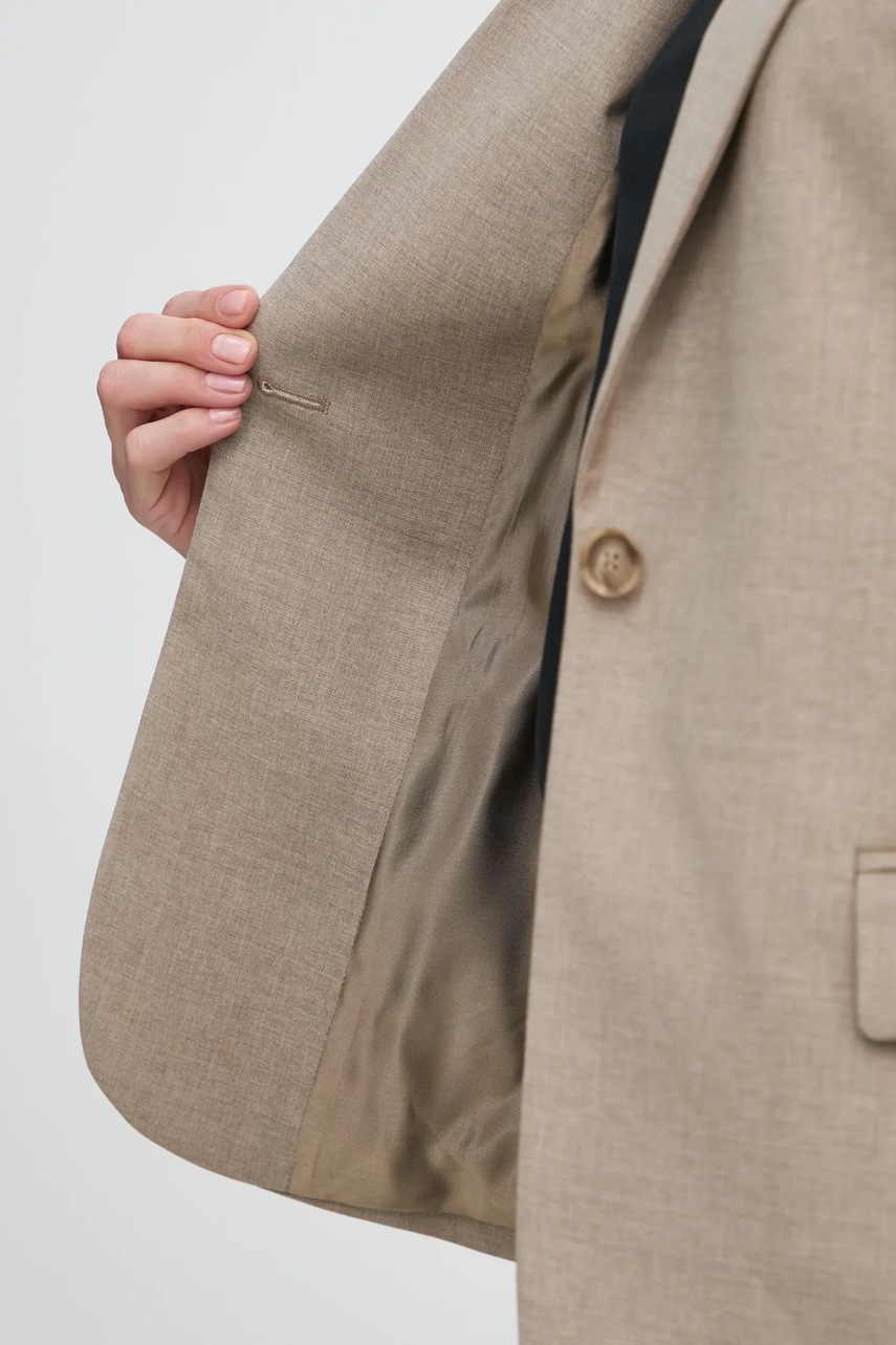 Μάλλινο σακάκι Filippa K χρώμα: μπεζ, 29107 φωτογραφία