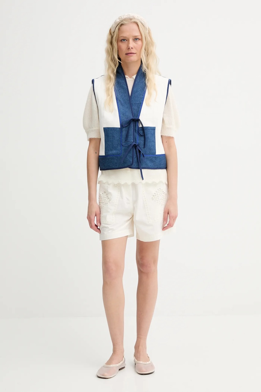 Γιλέκο Renewed creative upcycling χρώμα: μπλε, Renewed INTU x Answear φωτογραφία