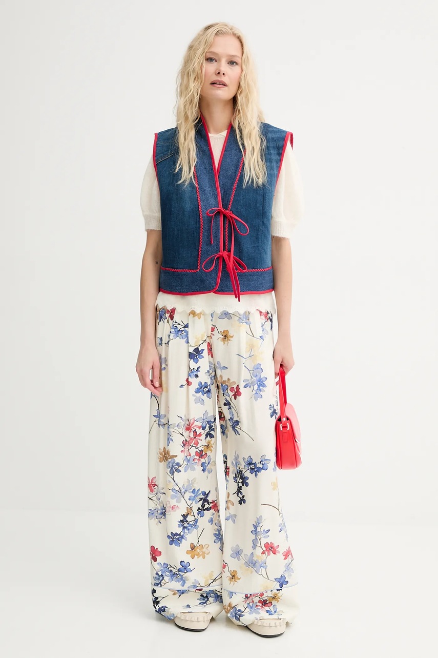 Γιλέκο Renewed creative upcycling χρώμα: μπλε, Renewed INTU x Answear φωτογραφία