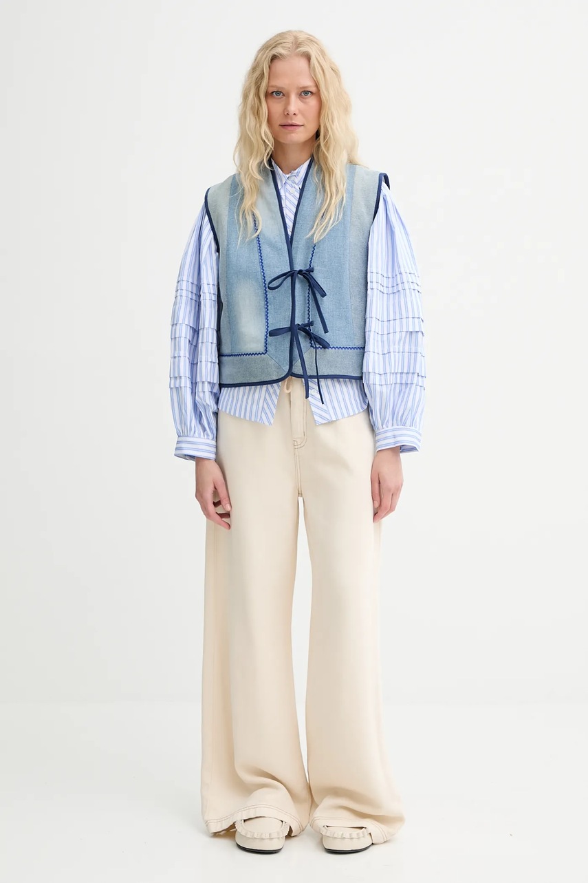 Γιλέκο Renewed creative upcycling χρώμα: μπλε, Renewed INTU x Answear φωτογραφία