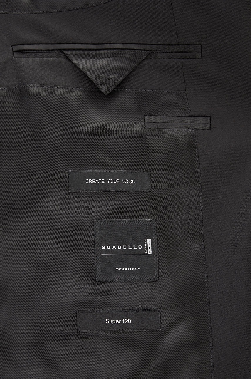 Σακάκι Boss ανδρικό, χρώμα: μαύρο φωτογραφία