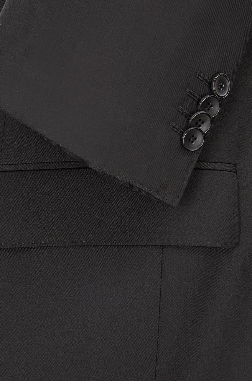 Σακάκι Boss ανδρικό, χρώμα: μαύρο φωτογραφία