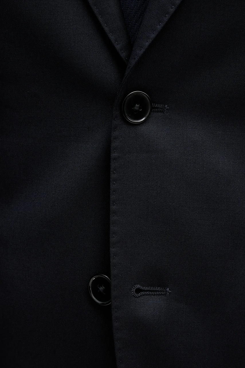 Μάλλινο σακάκι BOSS χρώμα: ναυτικό μπλε, 50469172 φωτογραφία