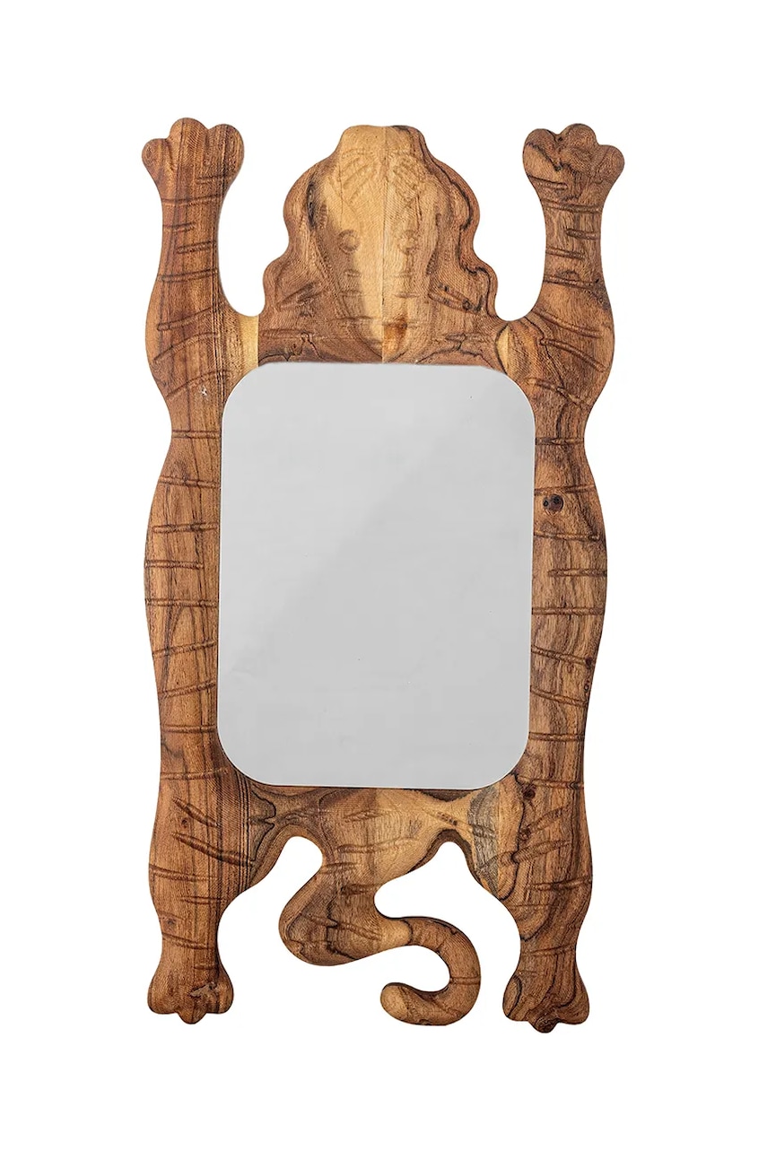 Bloomingville oglindă de perete Marga 34 x 64,5 x 2,5 cm culoarea maro