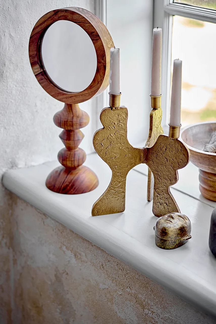 Όρθιος καθρέφτης Bloomingville Malukka 20 x 40 x 12,5 cm χρώμα: καφέ φωτογραφία