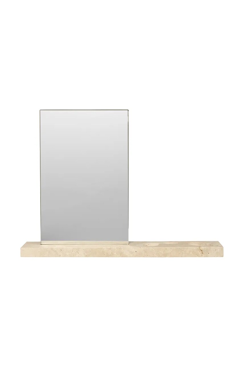 Levně Stojací zrcátko ferm LIVING béžová barva