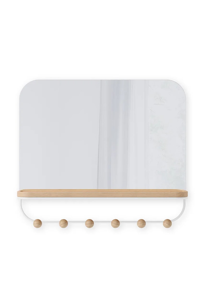 Umbra oglindă de perete cu cuier Estique culoarea bej