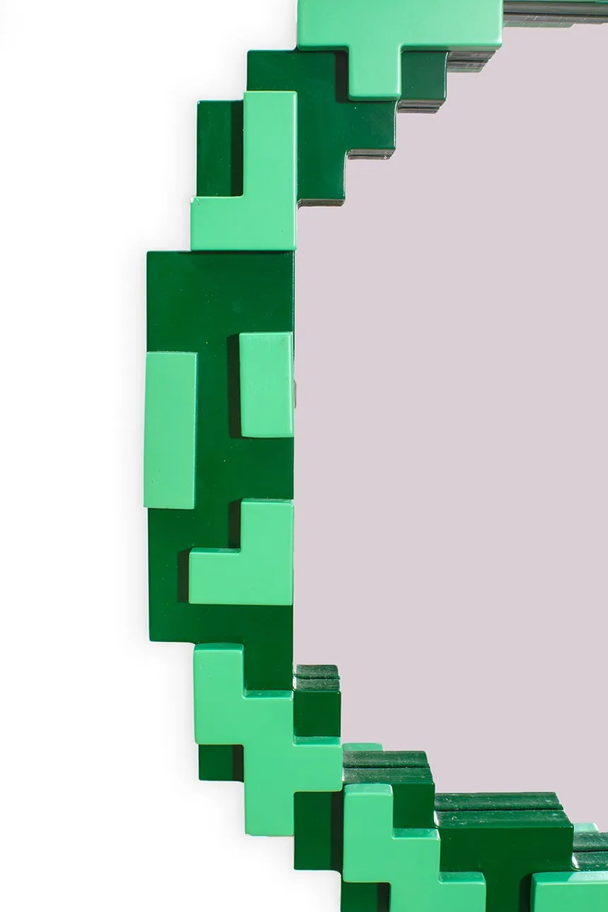 Καθρέφτης τοίχου Seletti Pixel 62 x 70 x 3,8 cm χρώμα: πράσινο φωτογραφία