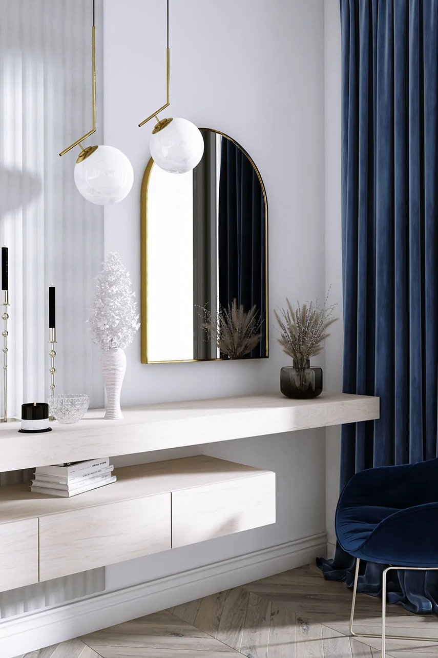 Настенное зеркало home & lifestyle Arche 60 x 90 cm цвет жёлтый