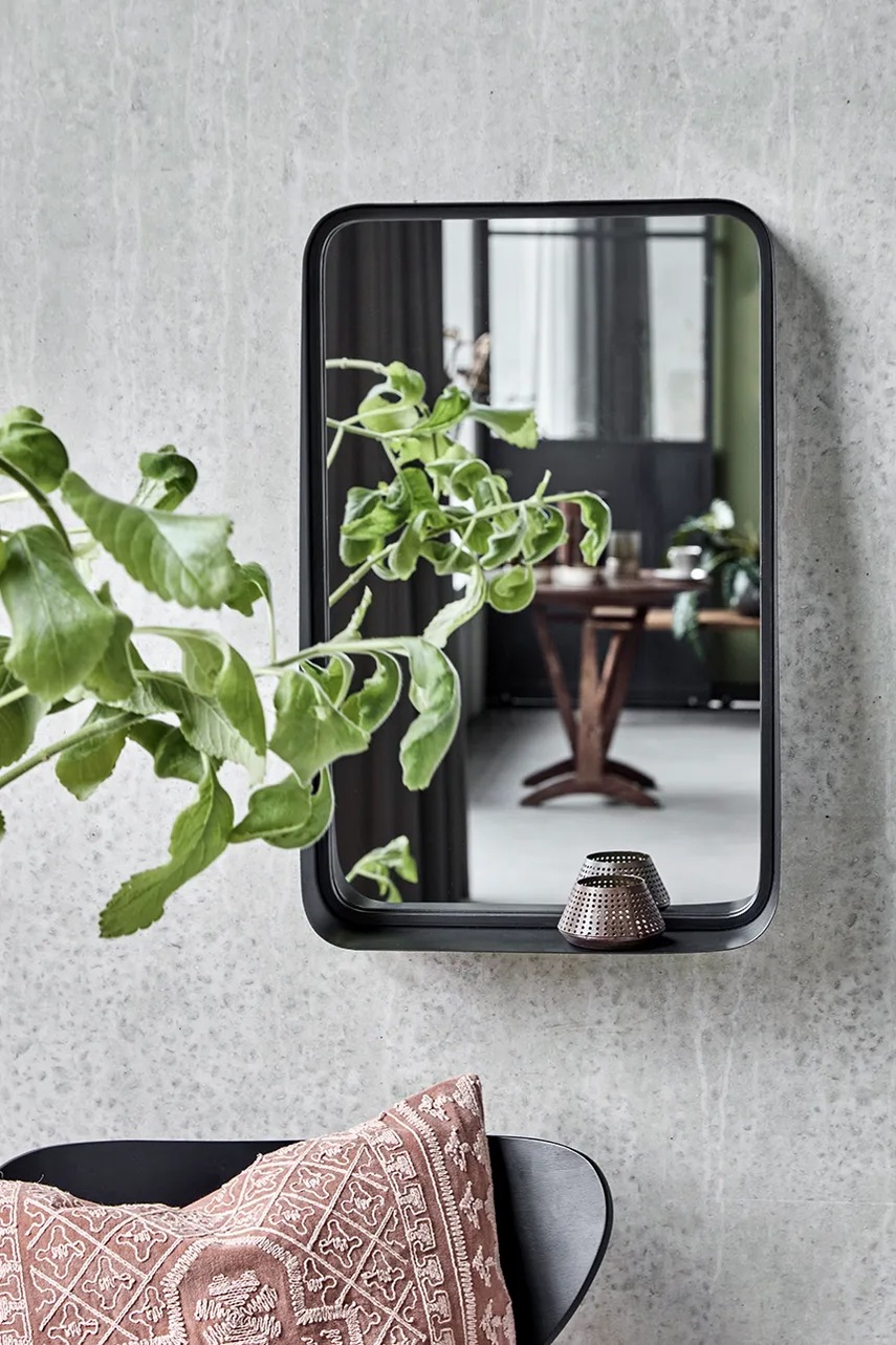 Καθρέφτης τοίχου House Doctor HDPejo 35 x 55 cm χρώμα: μαύρο φωτογραφία
