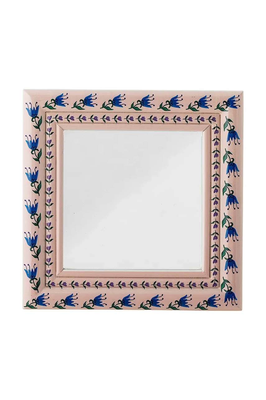 Bloomingville oglindă de perete Badia 30 x 30 x 2,5 cm culoarea roz