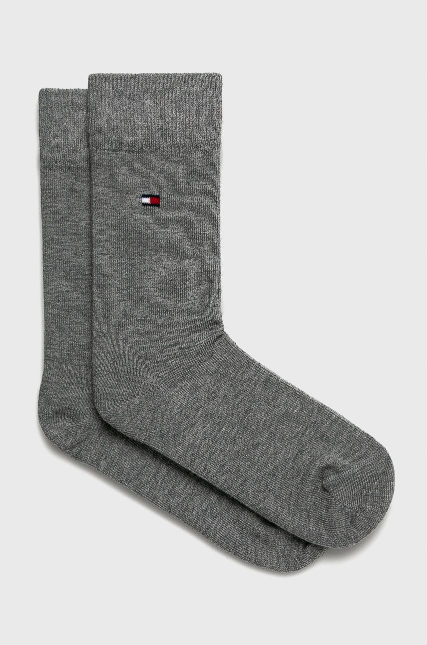 Dětské ponožky Tommy Hilfiger (2-pak) šedá barva - šedá - 78 % Bavlna