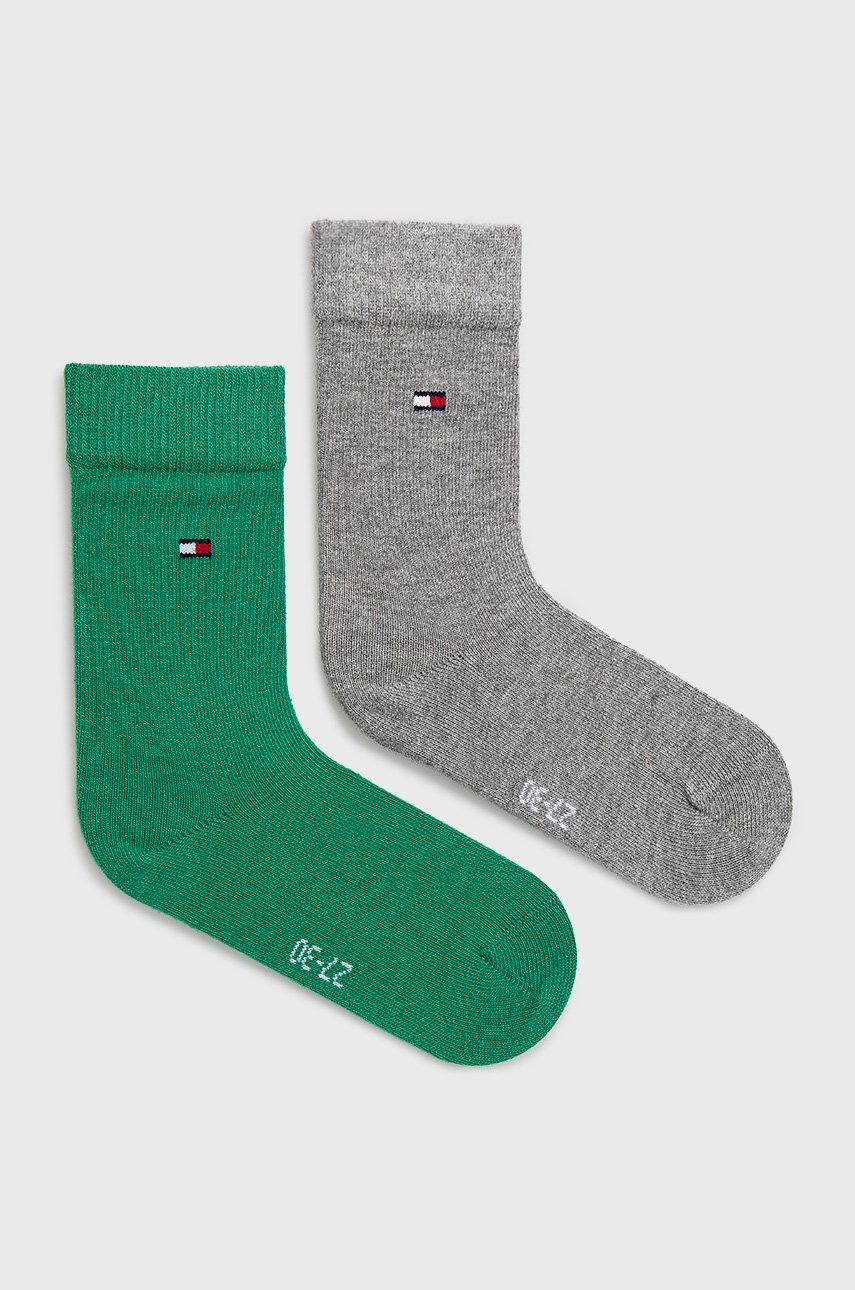

Детски чорапи Tommy Hilfiger (2 чифта) в зелено, Зелен