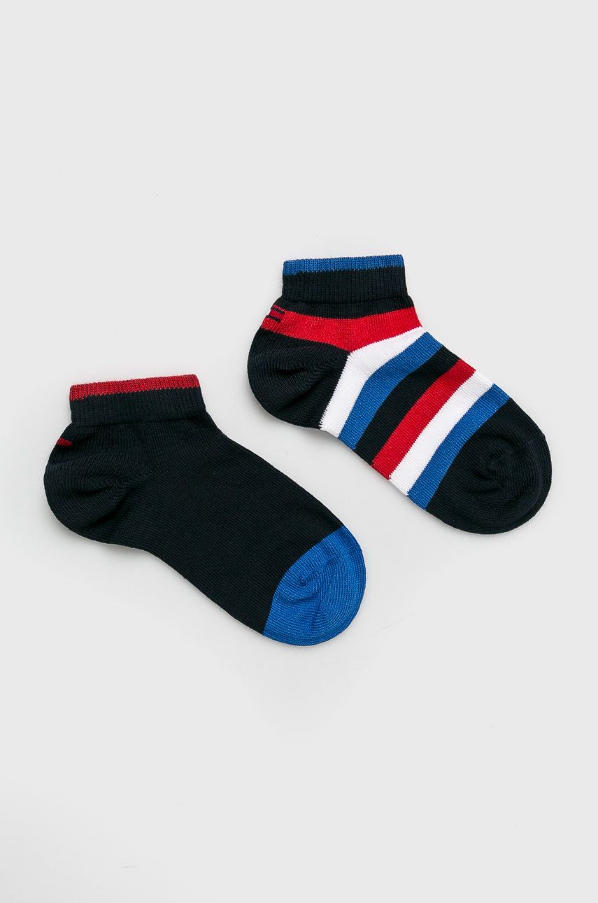 Dětské ponožky Tommy Hilfiger ( 2-pak) tmavomodrá barva - námořnická modř -  73% Bavlna