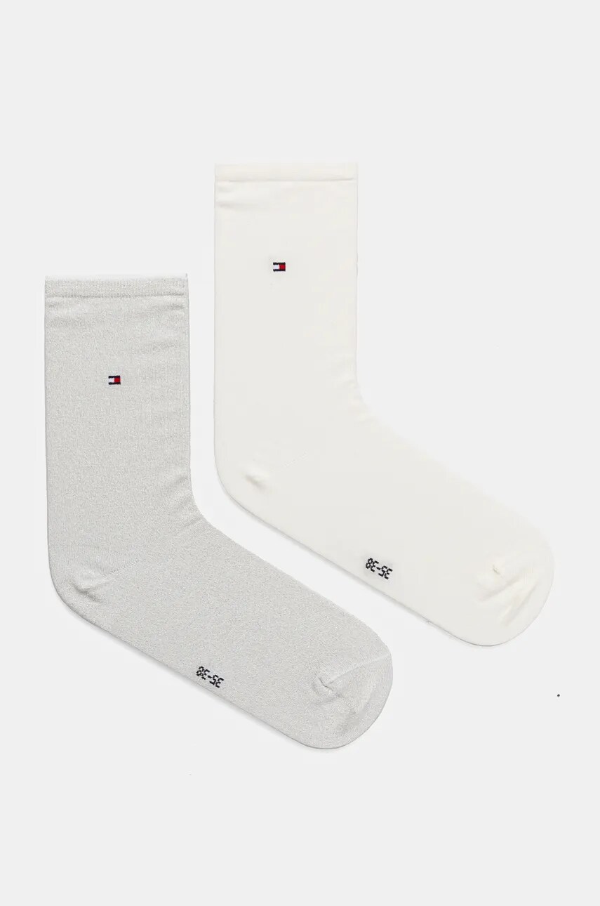 Levně Ponožky Tommy Hilfiger dámské, bílá barva