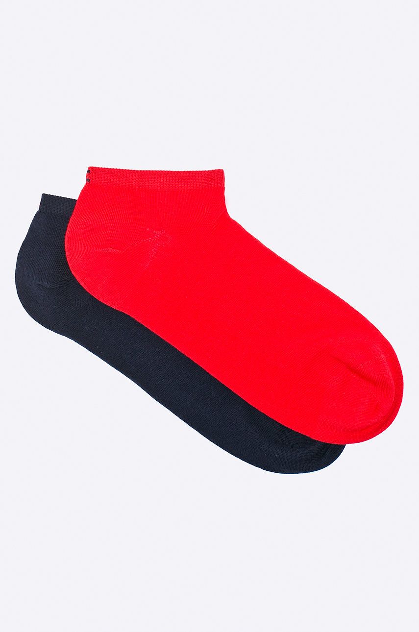Levně Ponožky Tommy Hilfiger 2-pack dámské, červená barva, 343024001