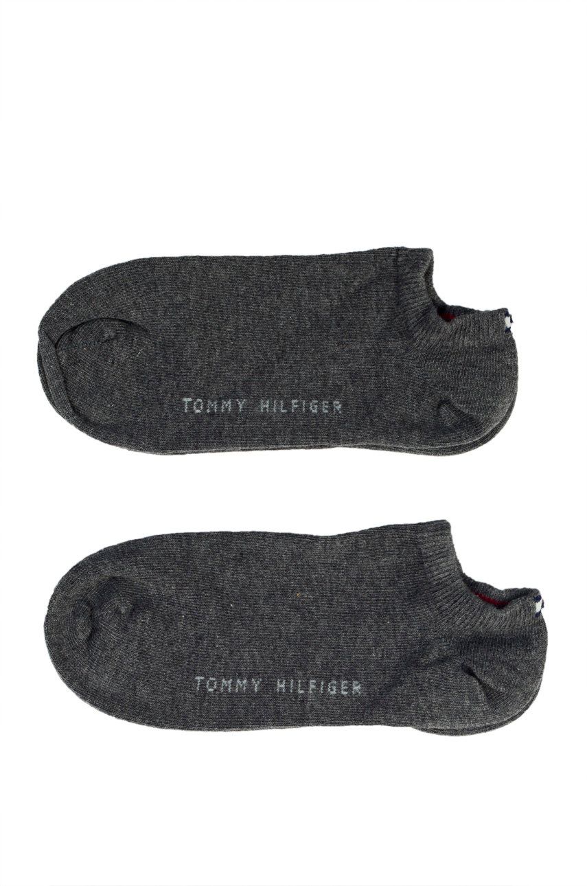 Levně Ponožky Tommy Hilfiger 2-pack dámské, šedá barva, 343024001