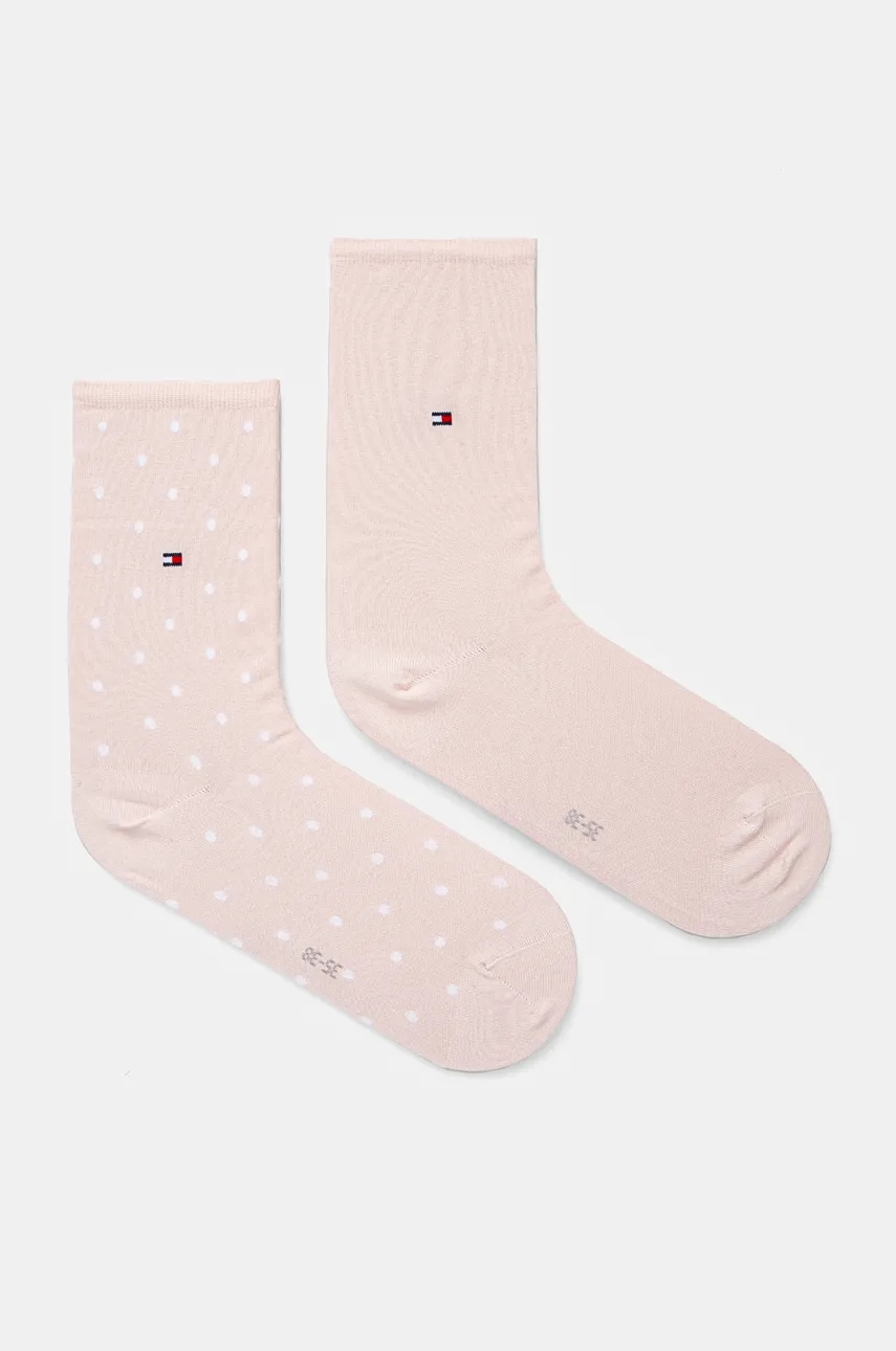Levně Ponožky Tommy Hilfiger 2-pack dámské, černá barva, 100001493