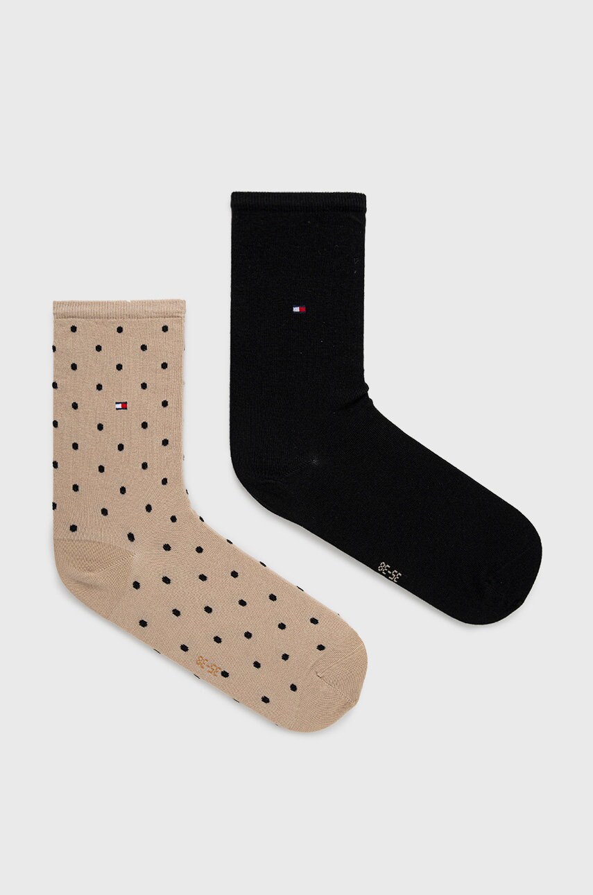 

Шкарпетки Tommy Hilfiger (2-pack) колір бежевий