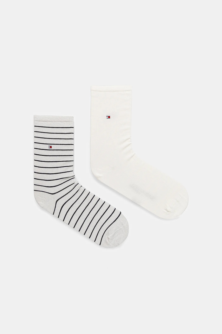 Ponožky Tommy Hilfiger 2-pack dámské, bílá barva, 100001494