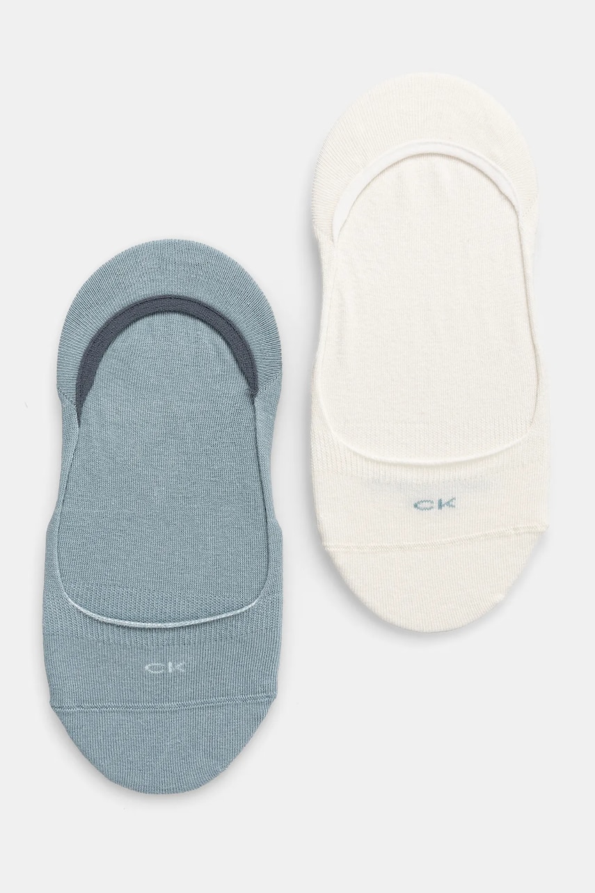 Levně Ponožky Calvin Klein 2-pack dámské, zelená barva, 701218767