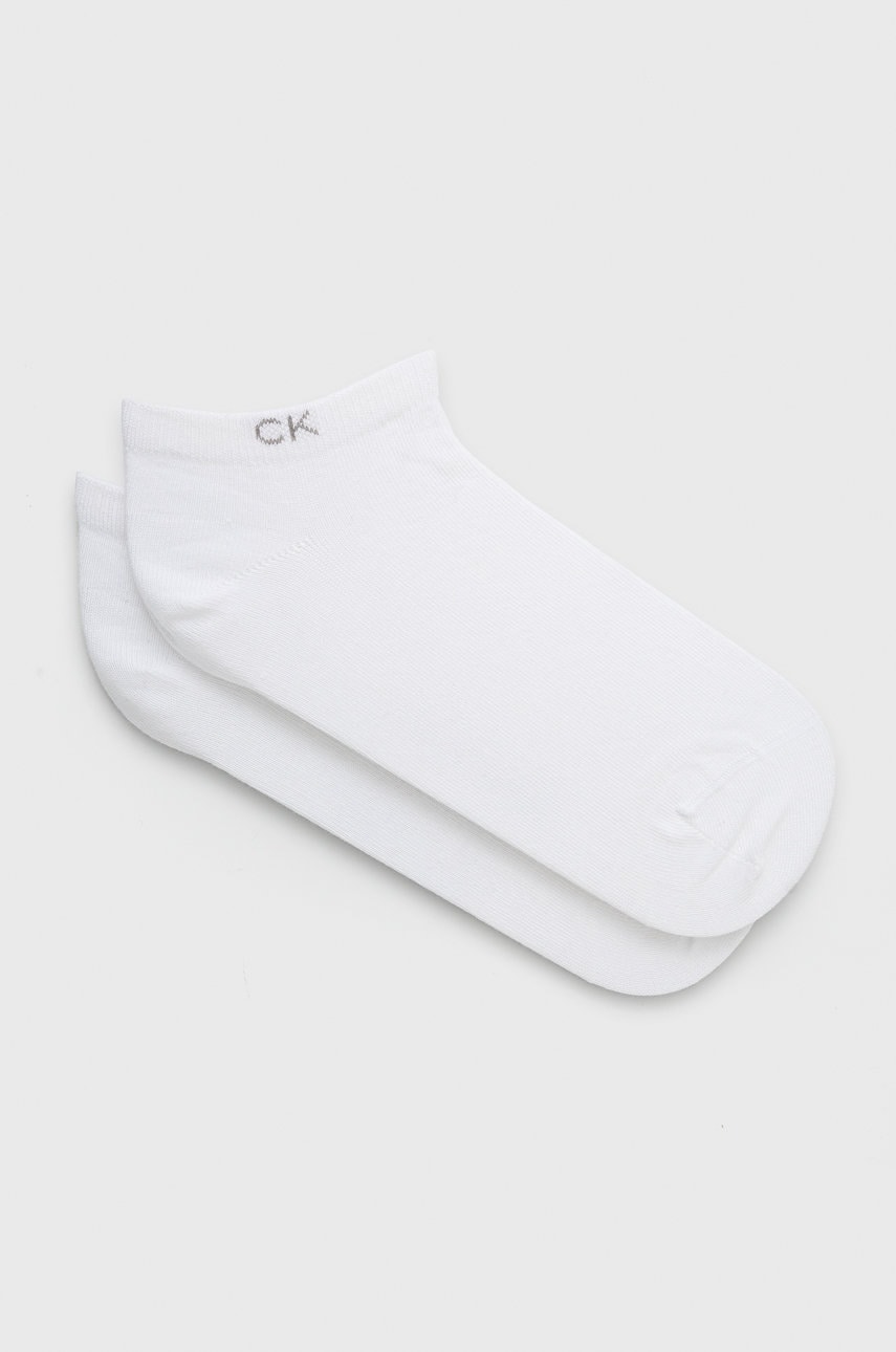 Levně Ponožky Calvin Klein dámské, bílá barva, 701218772