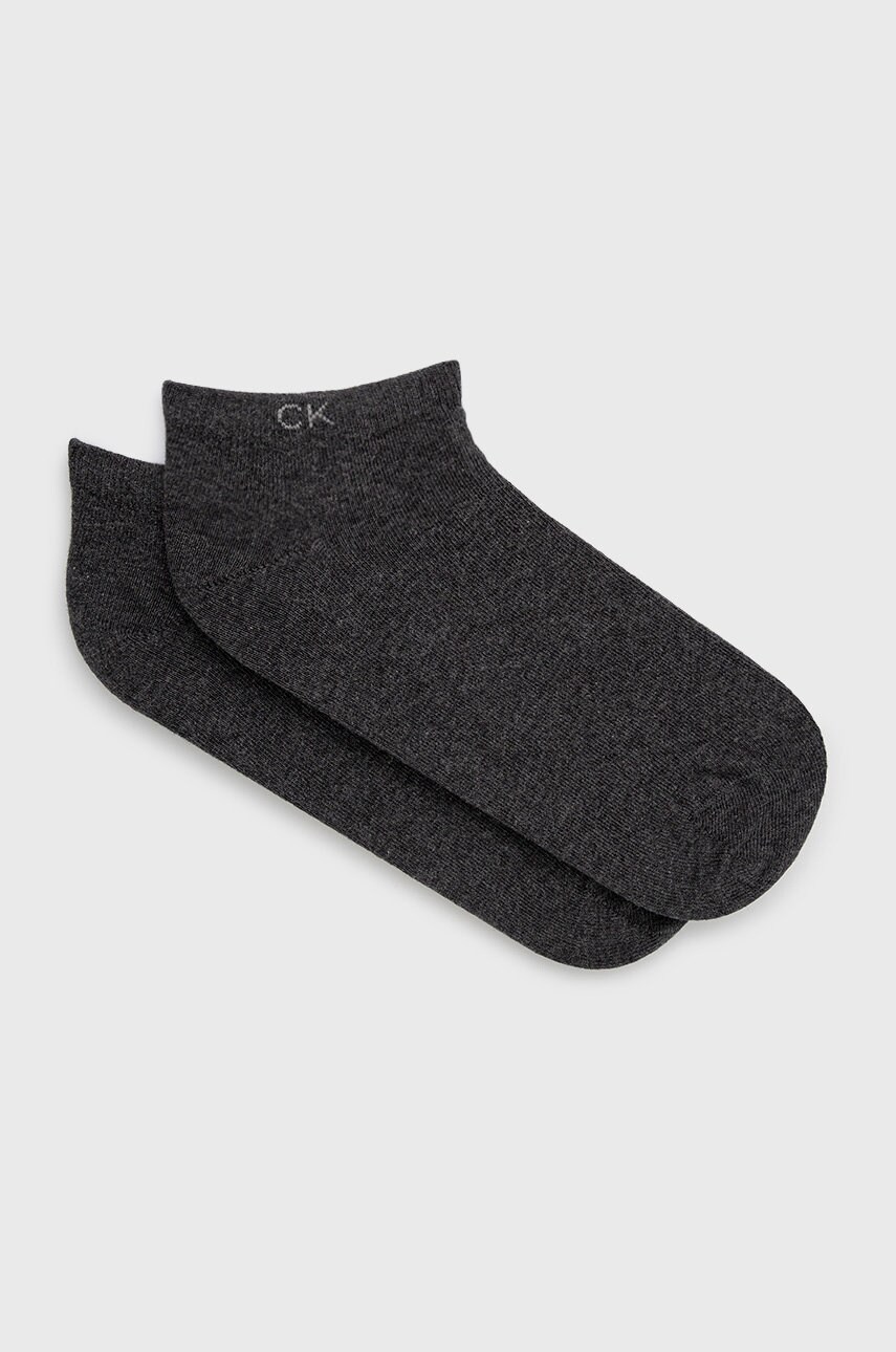 Levně Ponožky Calvin Klein dámské, šedá barva, 701218772