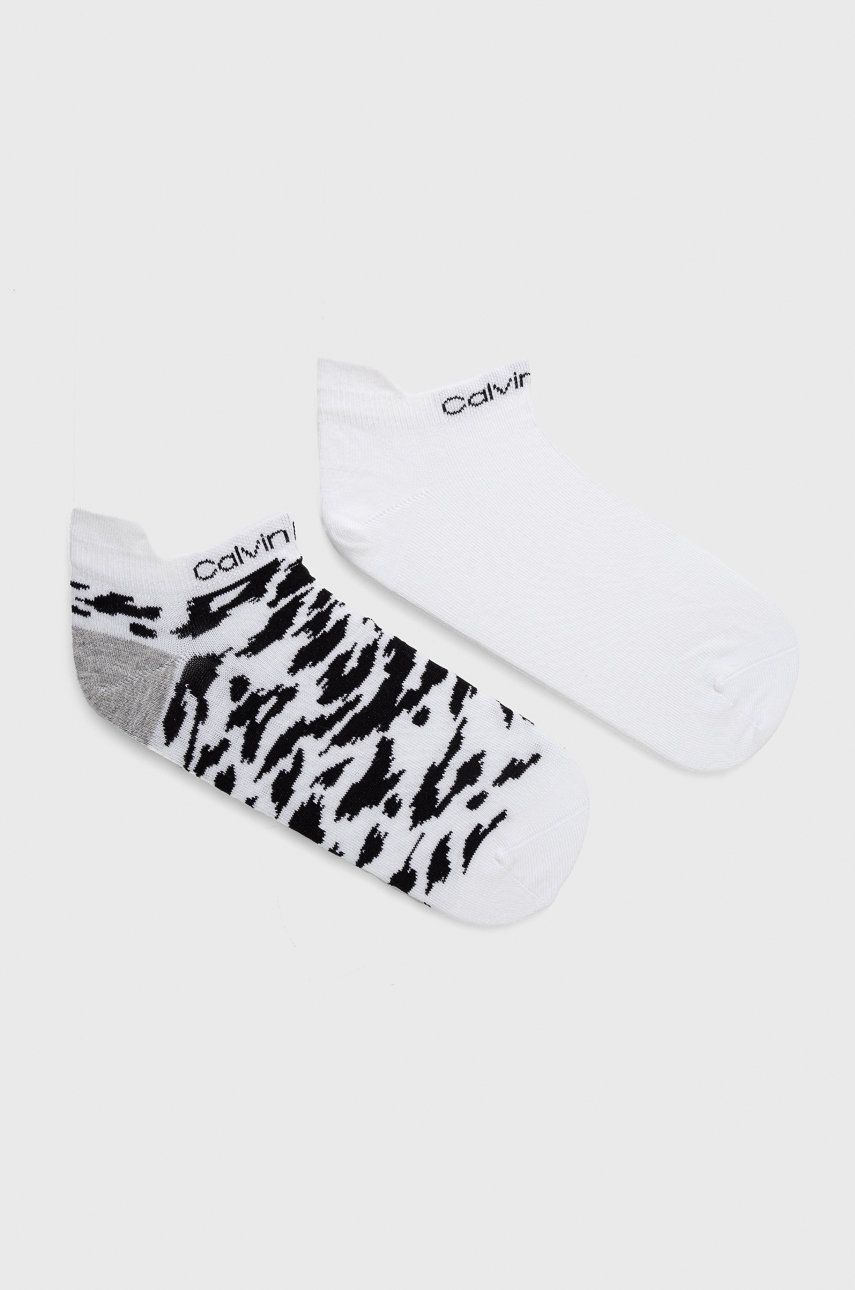 Ponožky Calvin Klein dámské, bílá barva - bílá -  Materiál č. 1: 59% Bavlna