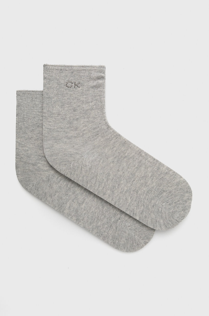 

Чорапи Calvin Klein дамски в сиво 701218781, Сив