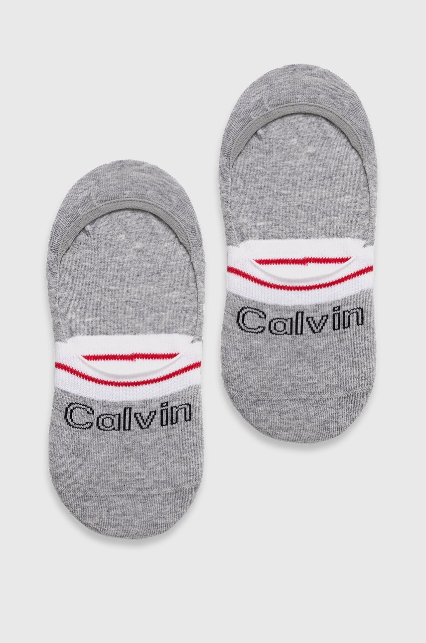 

Чорапи Calvin Klein дамски в сиво, Сив