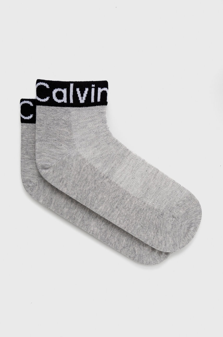 

Чорапи Calvin Klein дамски в сиво 701218785, Сив