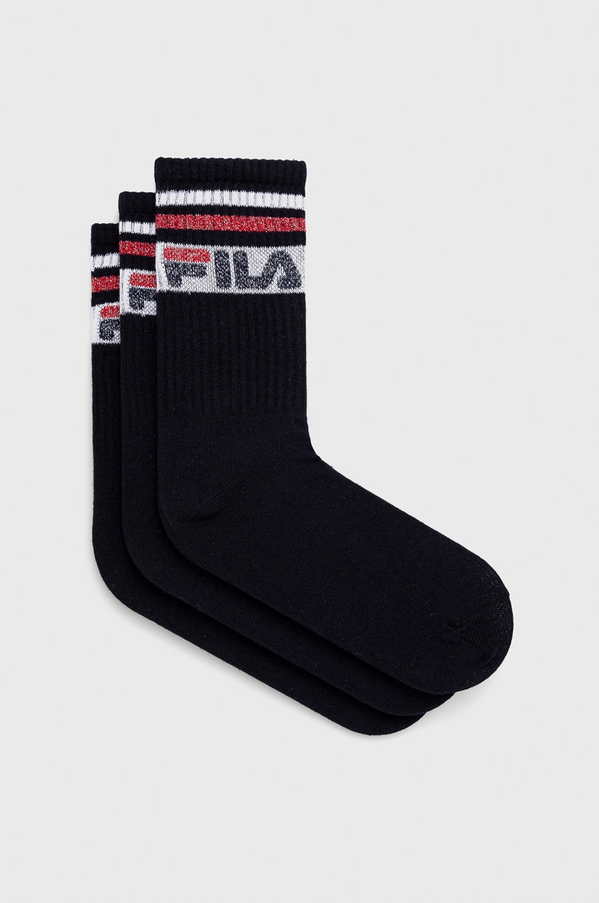 Fila skarpetki (3-pack) damskie kolor granatowy