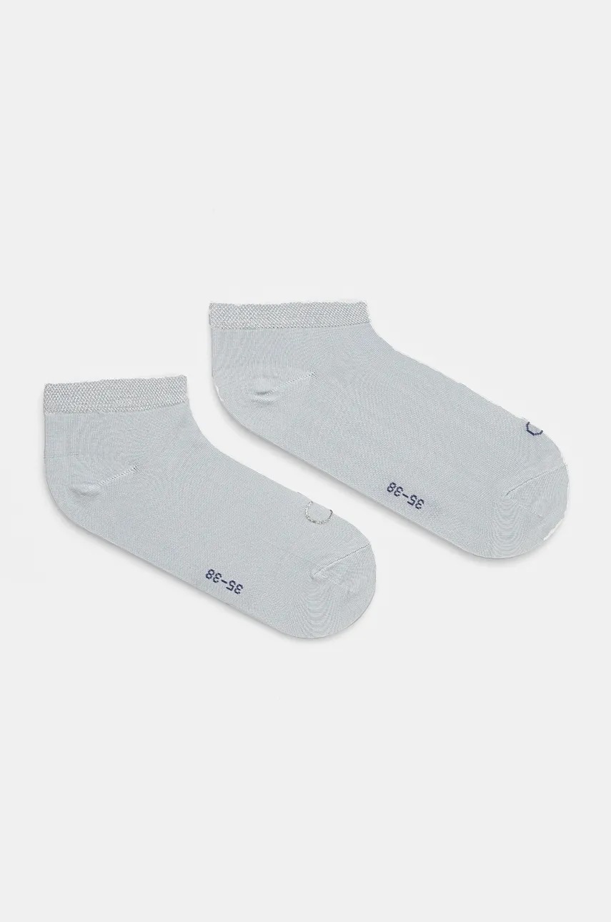 Levně Ponožky Calvin Klein 2-pack dámské, modrá barva, 701230614