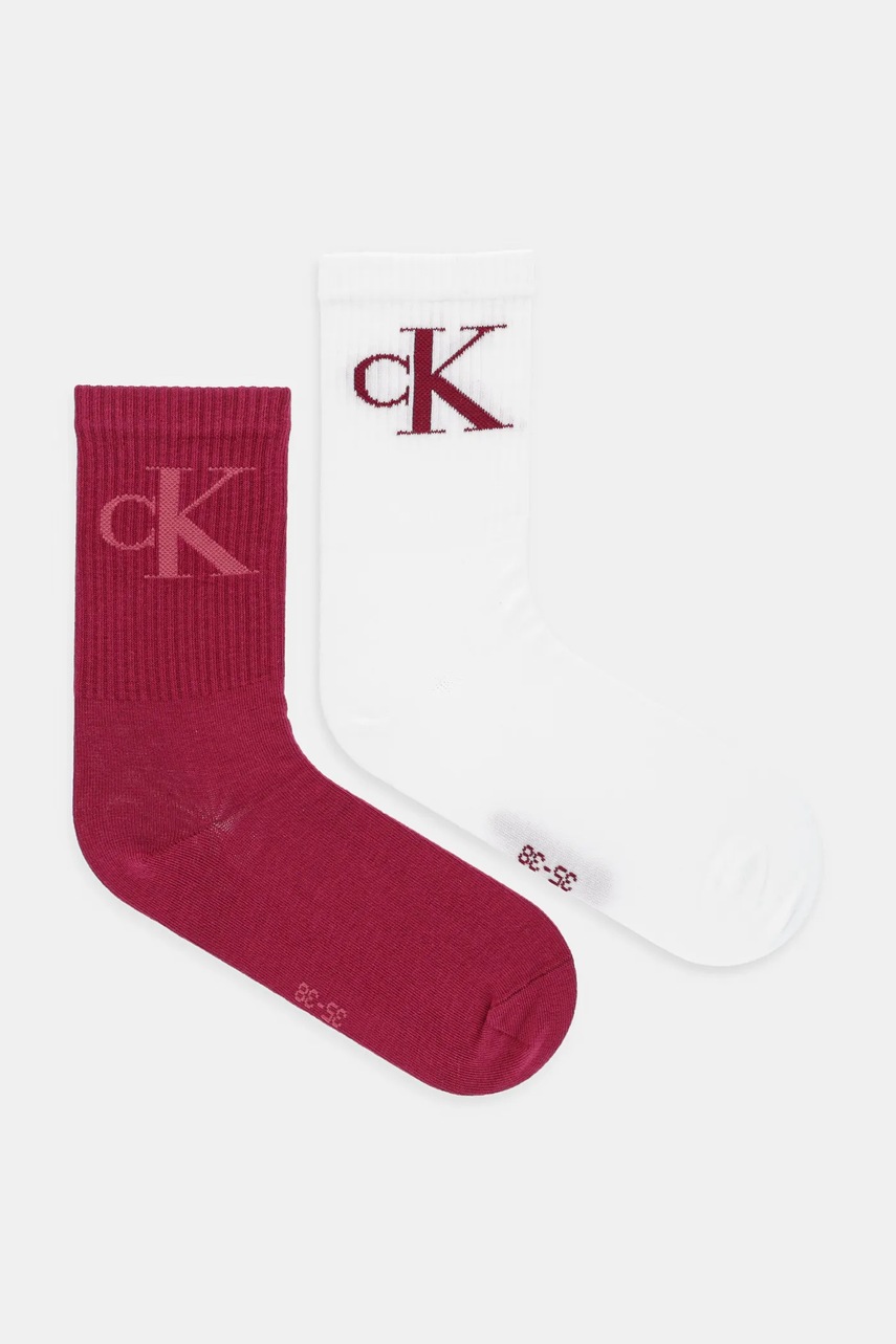 

Чорапи Calvin Klein Jeans (2 чифта) в черно 701228811, Розов