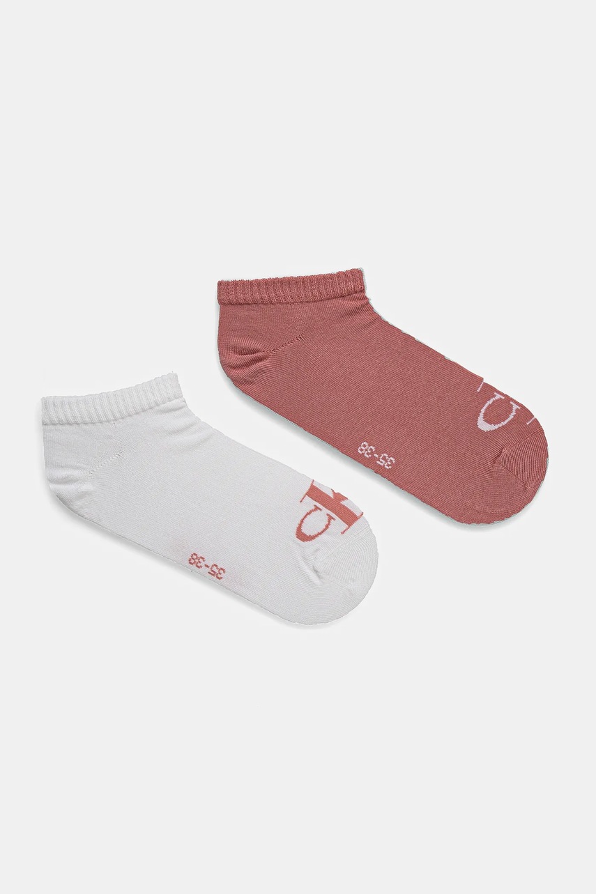Levně Ponožky Calvin Klein Jeans 2-pack dámské, růžová barva, 701228815