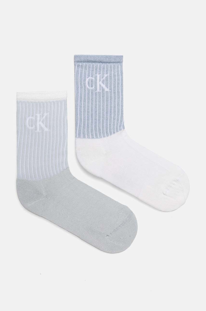 Levně Ponožky Calvin Klein Jeans 2-pack dámské, modrá barva, 701229467