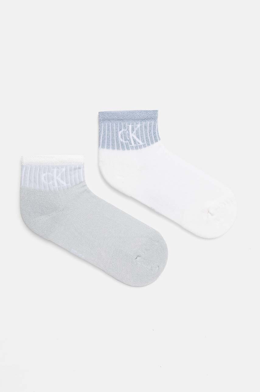 Levně Ponožky Calvin Klein Jeans 2-pack dámské, modrá barva, 701230599