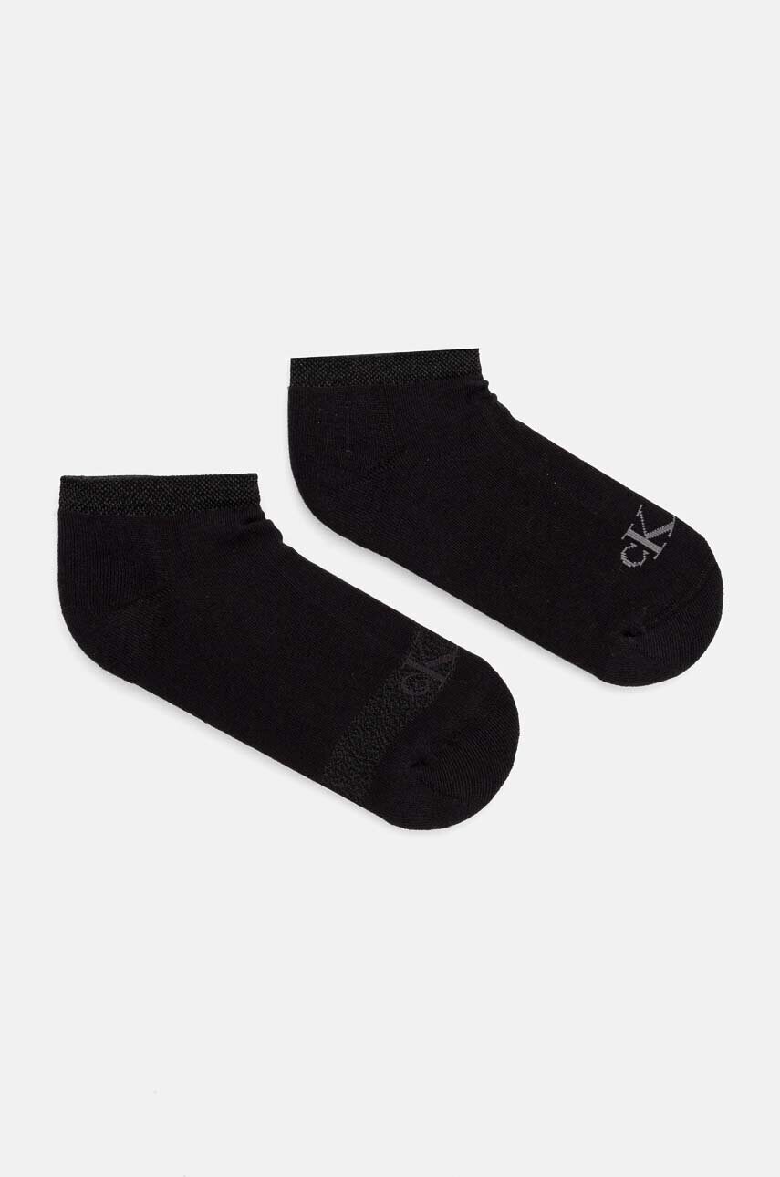 Levně Ponožky Calvin Klein Jeans 2-pack dámské, černá barva, 701230600