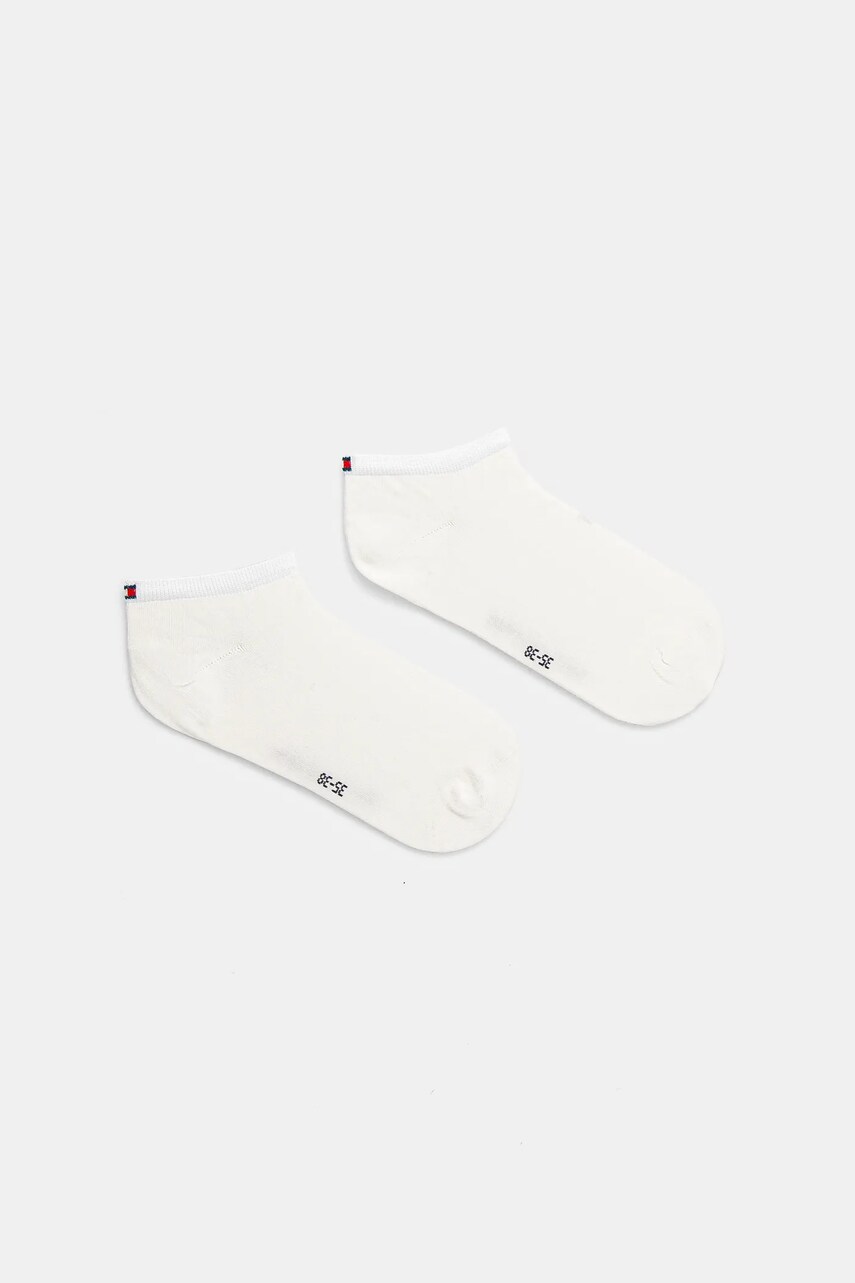 Levně Ponožky Tommy Hilfiger 2-pack dámské, bílá barva, 343024001