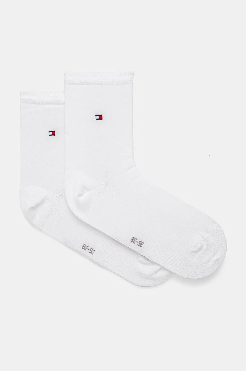 Levně Ponožky Tommy Hilfiger dámské, bílá barva, 701228931