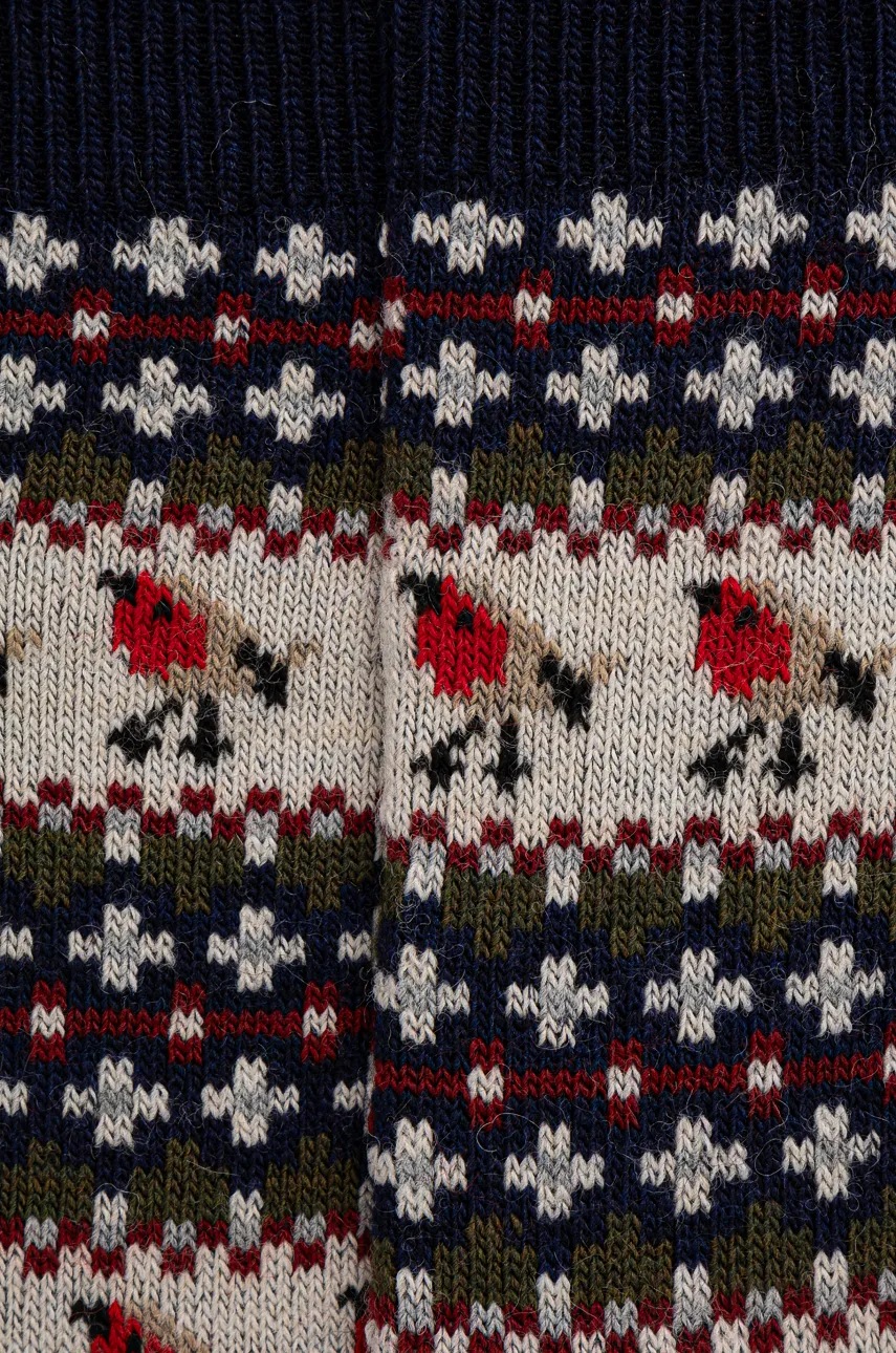 Носки с примесью шерсти Barbour цвет синий LSO0077