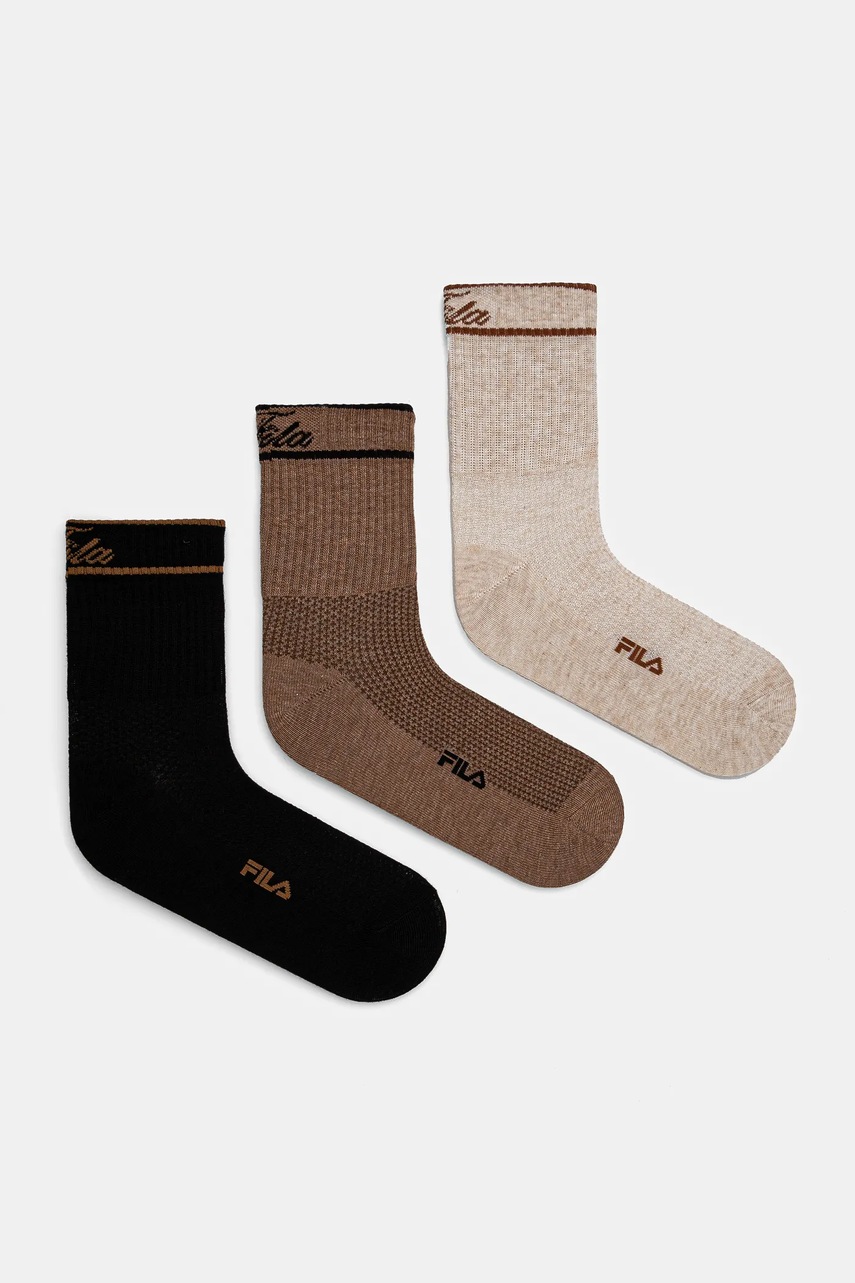 Fila sosete 3-pack femei, culoarea negru, F3270