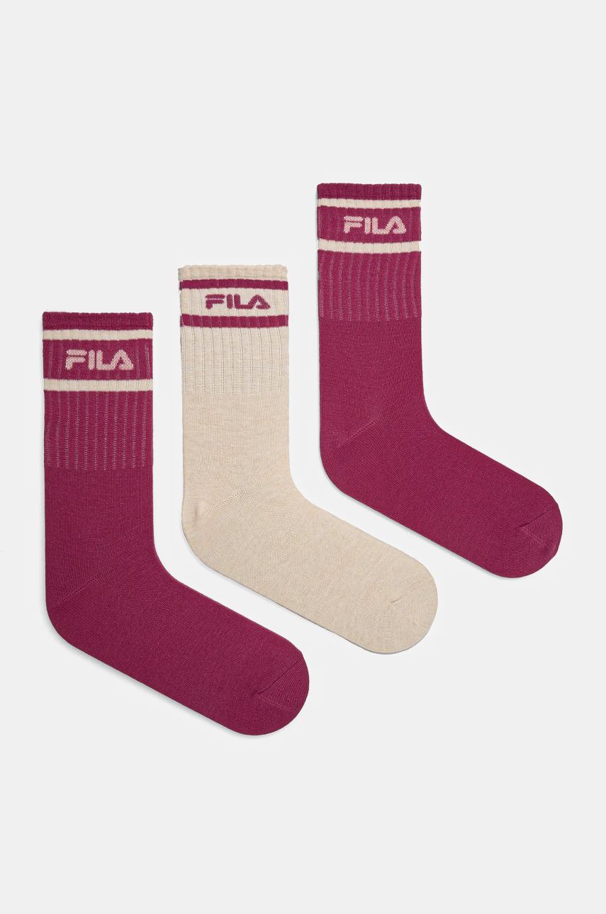 Fila sosete 3-pack femei, culoarea roz, F3608