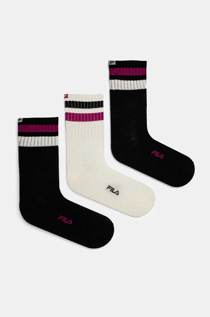 Fila sosete 3-pack femei, culoarea negru, F3609