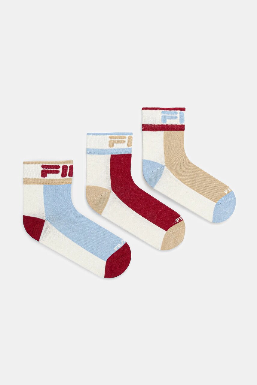 Levně Ponožky Fila 3-pack dámské, béžová barva, F3614