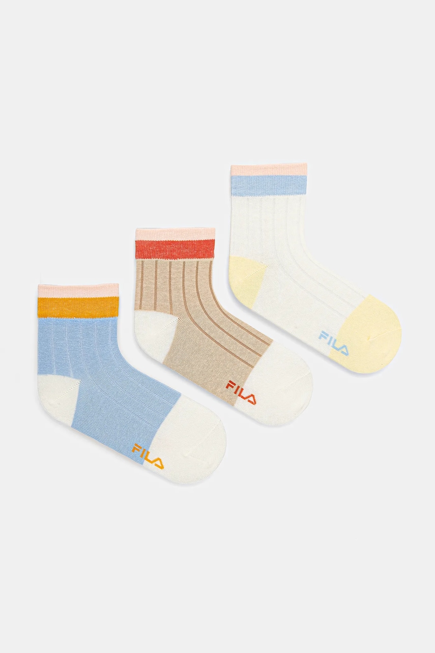 Levně Ponožky Fila 3-pack dámské, modrá barva, F3615