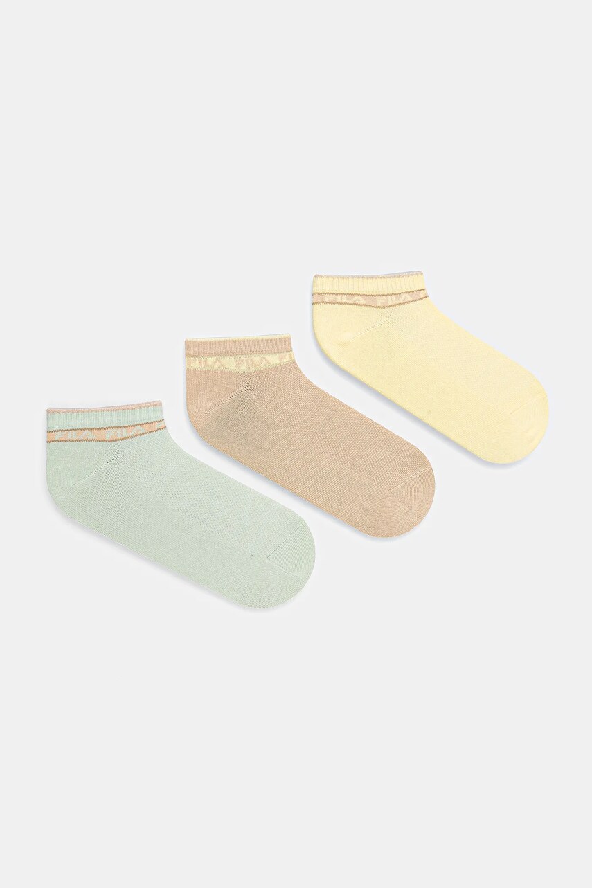 Levně Ponožky Fila 3-pack dámské, béžová barva, F6135