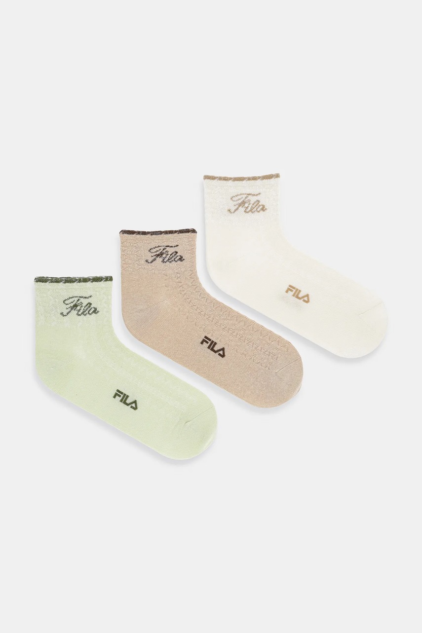 Fila șosete 3-pack culoarea bej, F6787